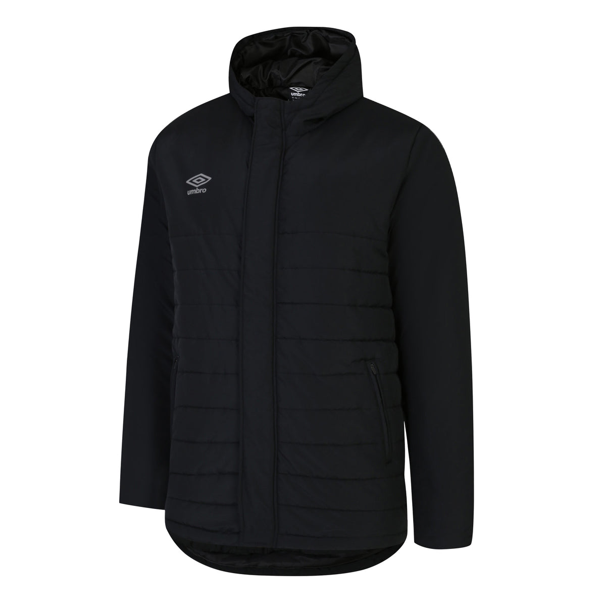 Black - Front - Umbro Childrens-Kids Water Resistant Padded Jacket