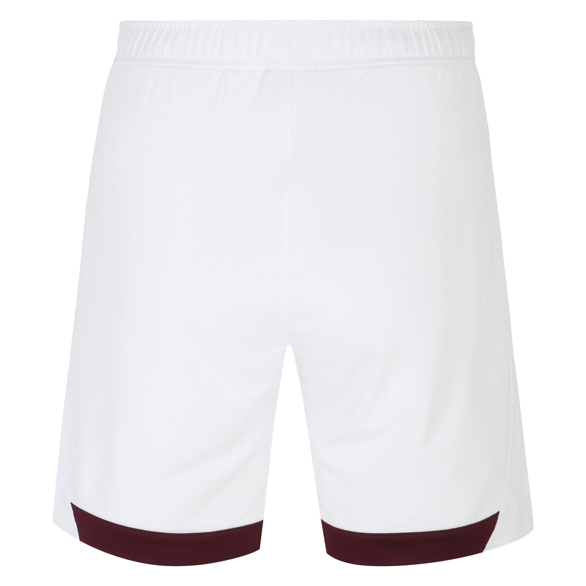 White-Maroon - Back - Umbro Mens 23-24 Heart Of Midlothian FC Home Shorts