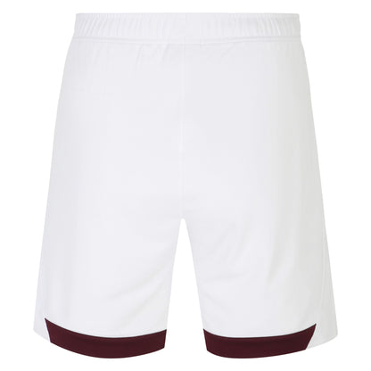 White-Maroon - Back - Umbro Mens 23-24 Heart Of Midlothian FC Home Shorts