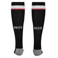 Black-Grey-White-Red - Back - Umbro Mens 23-25 Brentford FC Home Socks
