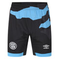 Black-Sky Blue-White - Front - Umbro Mens 23-24 Forest Green Rovers FC Third Shorts