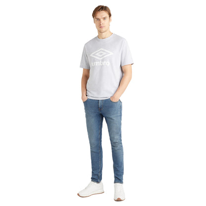 Grey Marl-White - Pack Shot - Umbro Mens Team T-Shirt