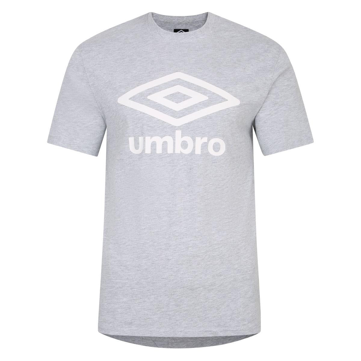 Grey Marl-White - Front - Umbro Mens Team T-Shirt