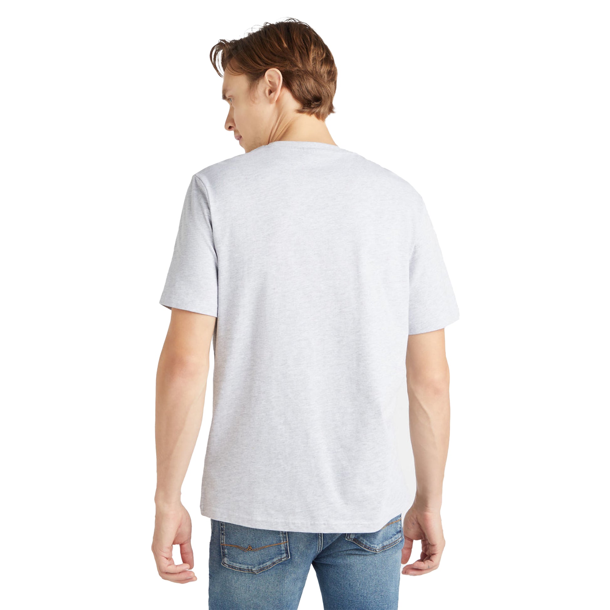Grey Marl-White - Side - Umbro Mens Team T-Shirt