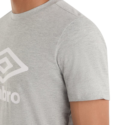 Grey Marl-White - Lifestyle - Umbro Mens Team T-Shirt