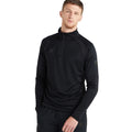 Black-Carbon - Side - Umbro Mens Pro Half Zip Training Jersey