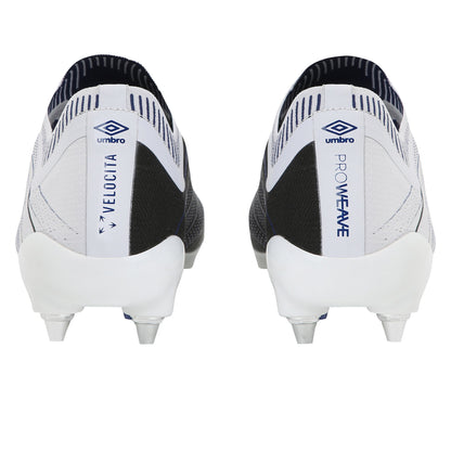 White-Black-Royal Blue - Side - Umbro Mens Velocita Elixir Pro Football Boots