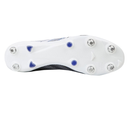 White-Black-Royal Blue - Pack Shot - Umbro Mens Velocita Elixir Pro Football Boots