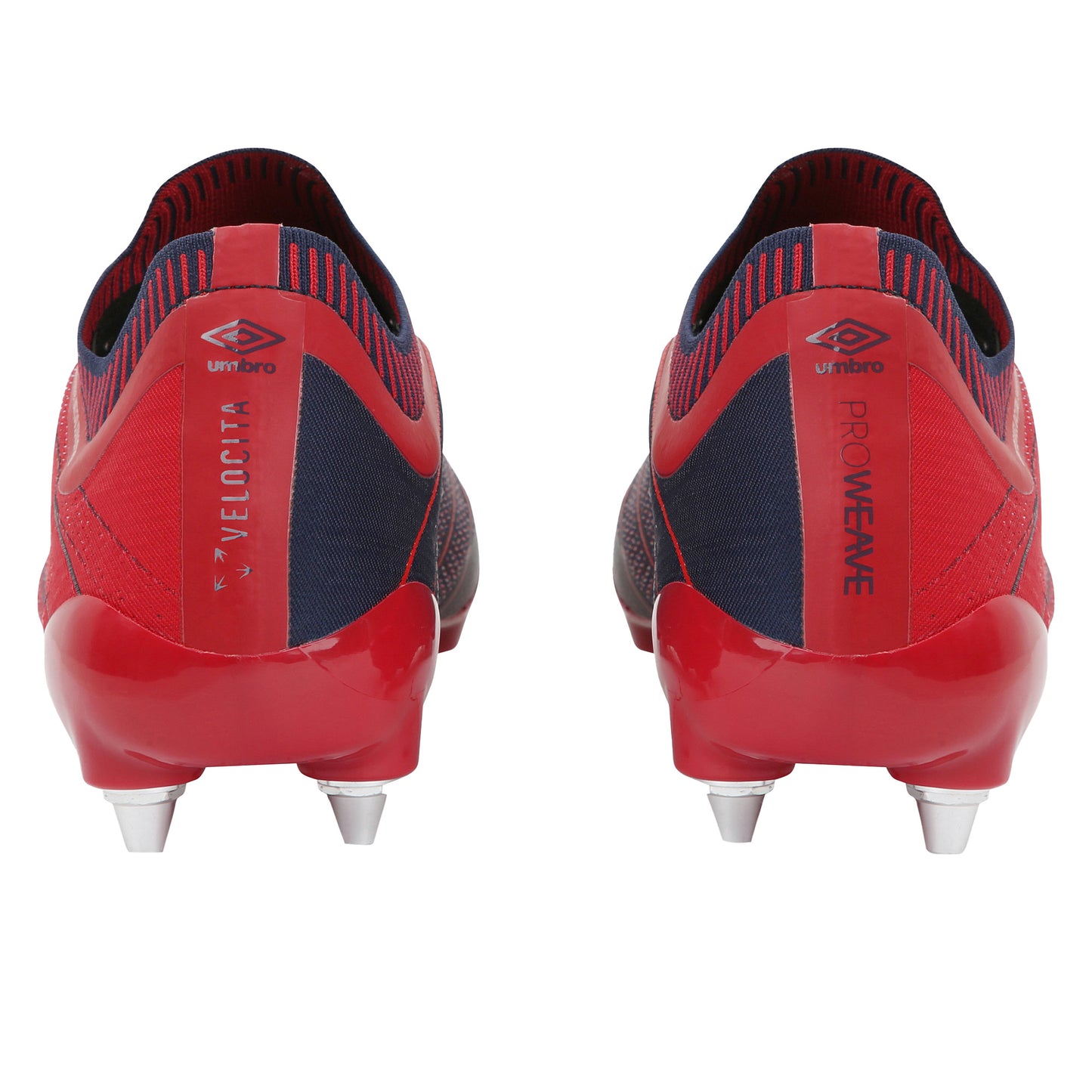 Rococo Red-White-Estate Blue - Side - Umbro Mens Velocita Elixir Pro Football Boots