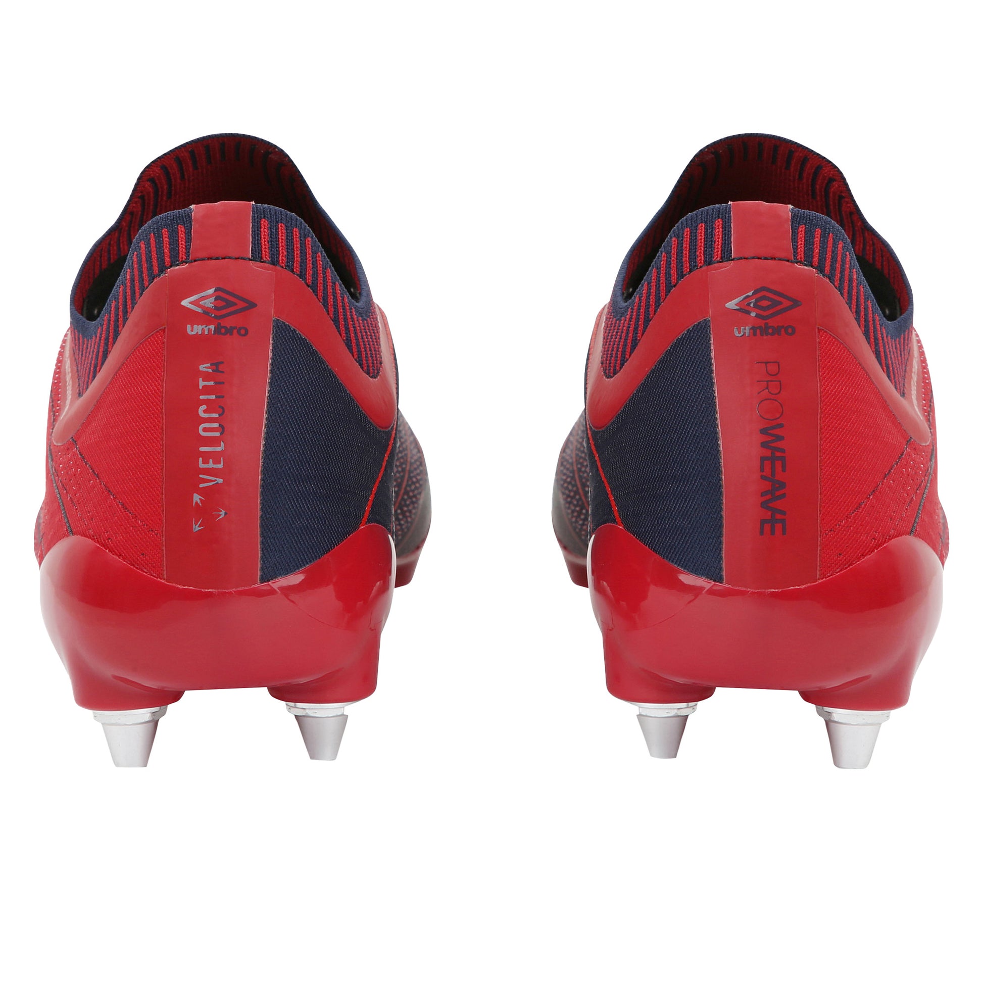Rococo Red-White-Estate Blue - Side - Umbro Mens Velocita Elixir Pro Football Boots