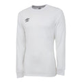 White - Front - Umbro Mens Club Long-Sleeved Jersey