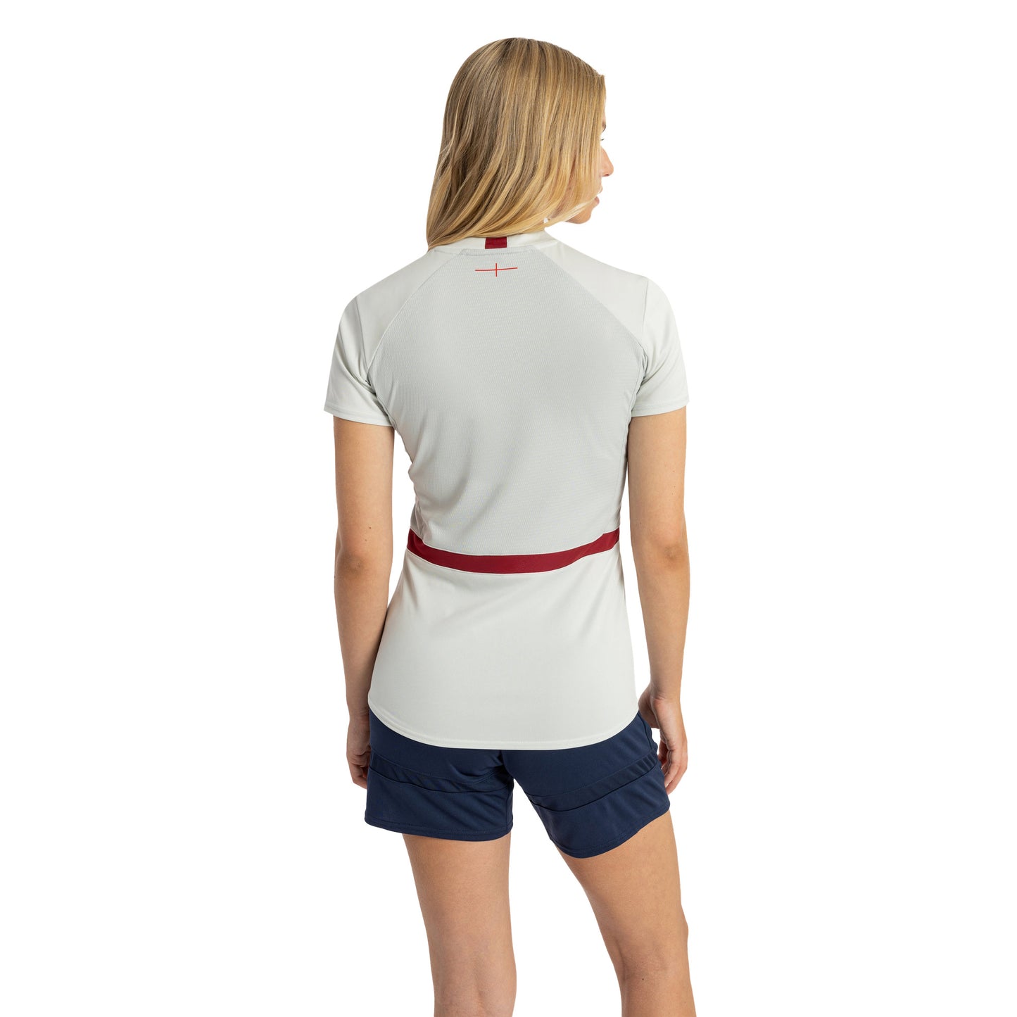 Foggy Dew-Metal-Tibetan Red - Back - Umbro Womens-Ladies 23-24 England Rugby Gym T-Shirt