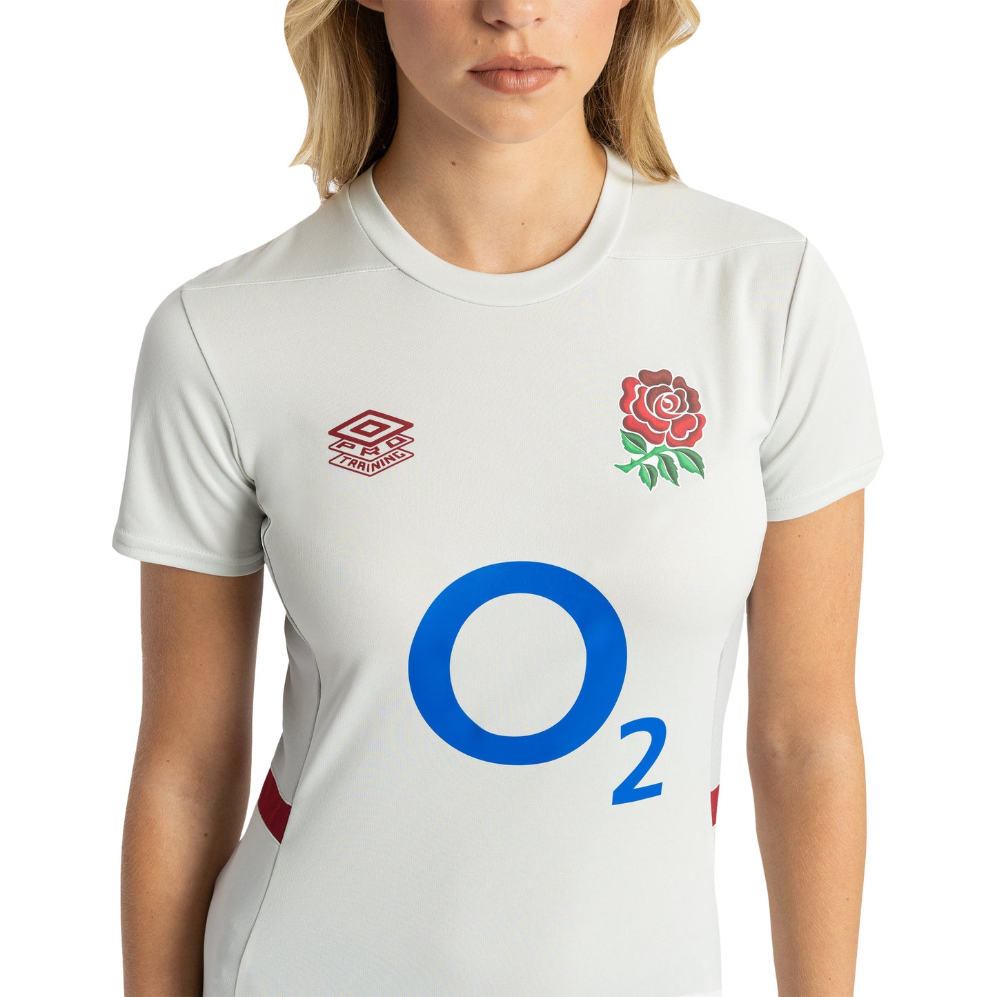 Foggy Dew-Metal-Tibetan Red - Side - Umbro Womens-Ladies 23-24 England Rugby Gym T-Shirt