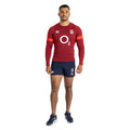 Red-Flame Scarlet - Side - Umbro Mens 23-24 England Rugby Long-Sleeved Training Contact Jersey