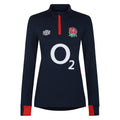 Navy Blazer-Dress Blue-Flame Scarlet - Front - Umbro Womens-Ladies 23-24 England Rugby Midlayer