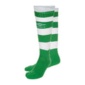 Emerald-White - Back - Umbro Childrens-Kids Hoop Stripe Socks