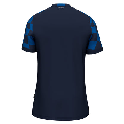 Navy-Blue-White - Back - Umbro Childrens-Kids 23-24 Derby County FC Away Jersey