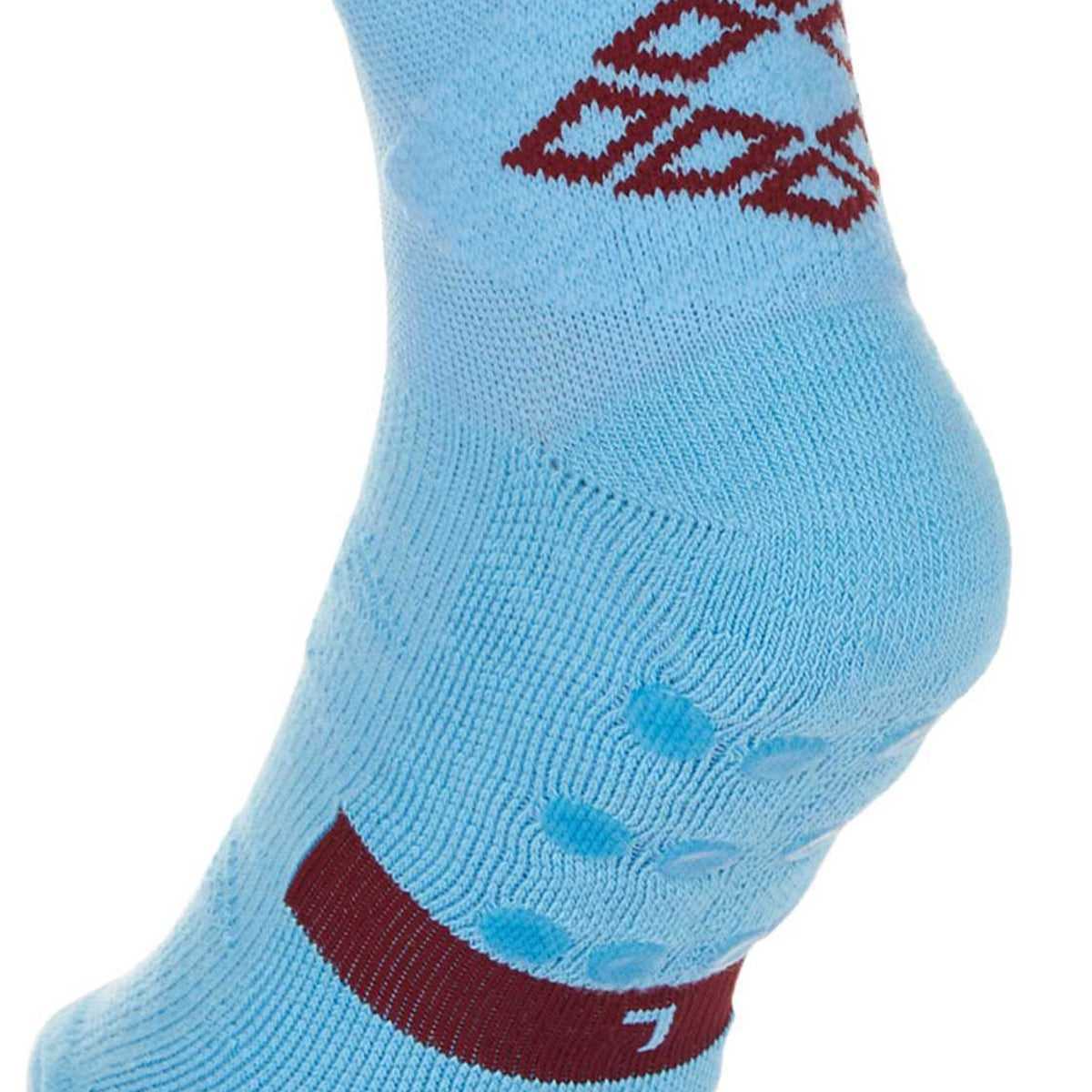 Sky Blue-New Claret - Lifestyle - Umbro Mens Protex Gripped Ankle Socks
