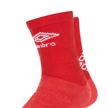 Vermillion - Side - Umbro Mens Protex Gripped Ankle Socks
