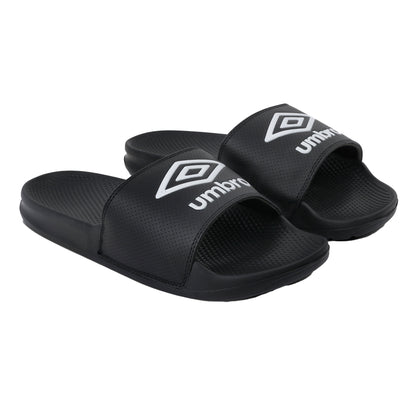 Black-White - Pack Shot - Umbro Mens Squadra II Sliders