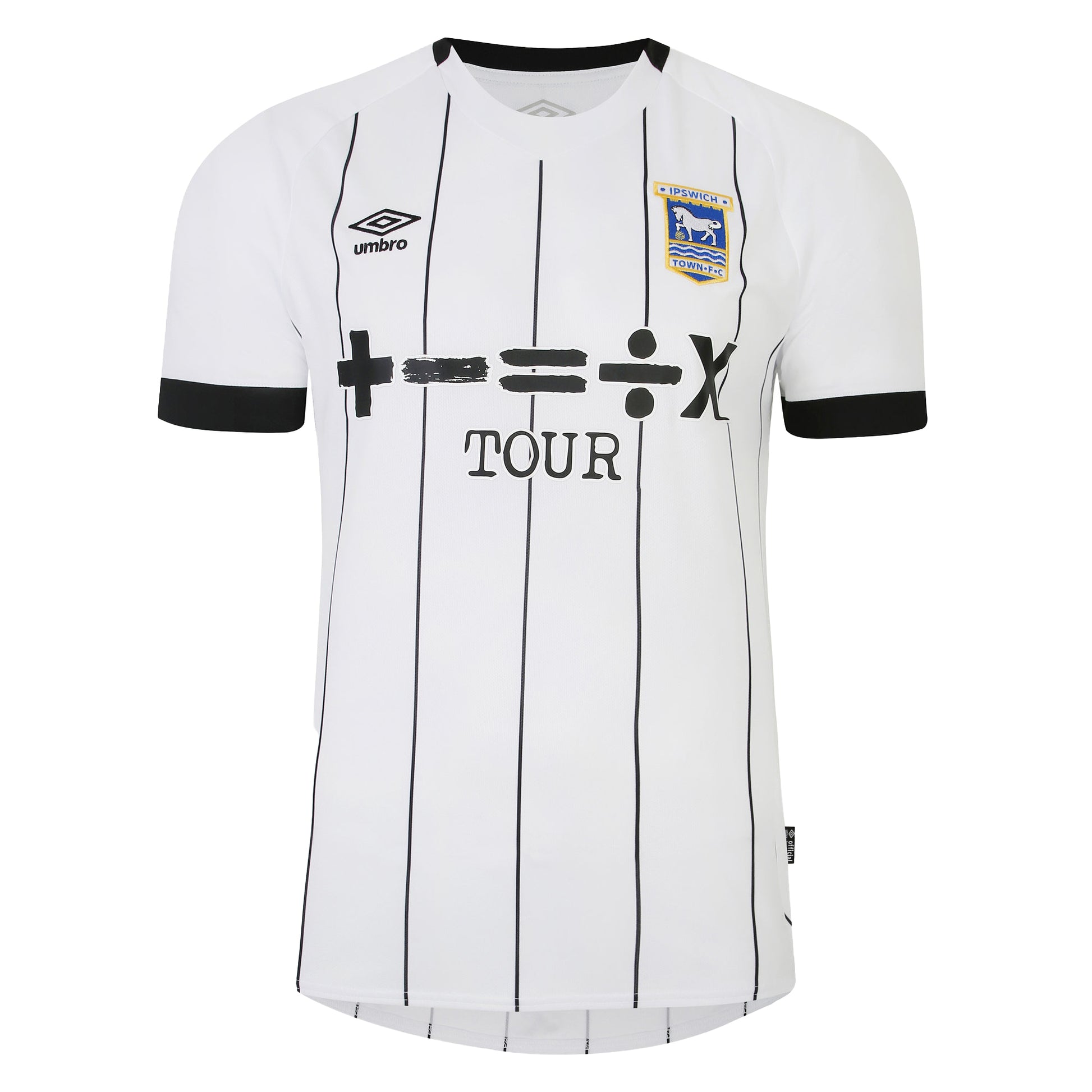 White-Black - Front - Umbro Mens 23-24 Ipswich Town FC Third Jersey
