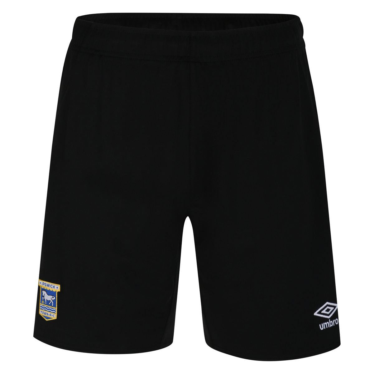 Black-White - Front - Umbro Mens 23-24 Ipswich Town FC Third Shorts