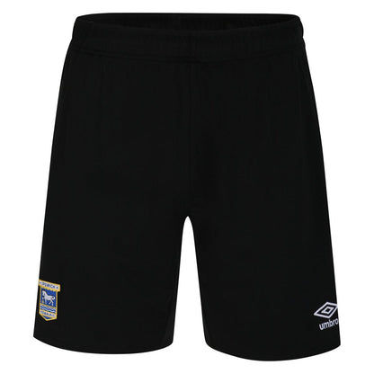 Black-White - Front - Umbro Mens 23-24 Ipswich Town FC Third Shorts