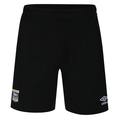 Black-White - Front - Umbro Childrens-Kids 23-24 Ipswich Town FC Third Shorts