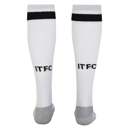 White-Black - Back - Umbro Childrens-Kids 23-24 Ipswich Town FC Third Socks