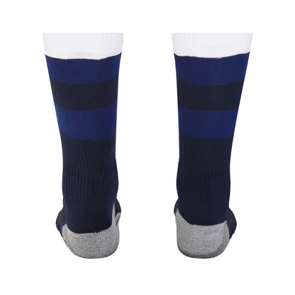 Navy Blue-White-Blue - Back - Umbro Mens 23-24 England Rugby Mid Calf Home Socks