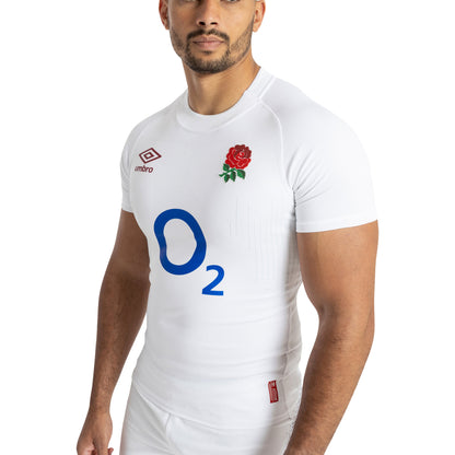 White - Side - Umbro Mens 23-24 Pro England Rugby Home Jersey