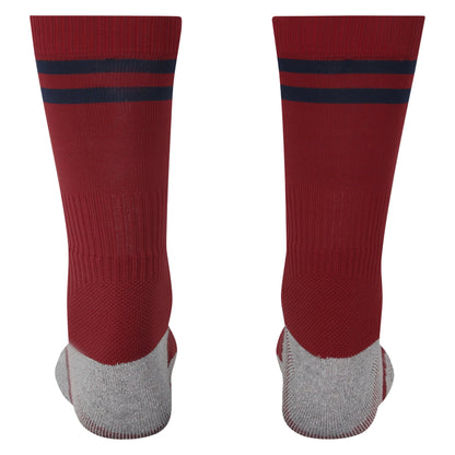 Claret Red-Grey-Navy - Back - Umbro Mens 23-24 England Rugby Mid Calf Alternate Socks