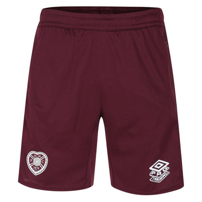 Fig-Orange Pop - Front - Umbro Mens 23-24 Heart Of Midlothian FC Training Shorts