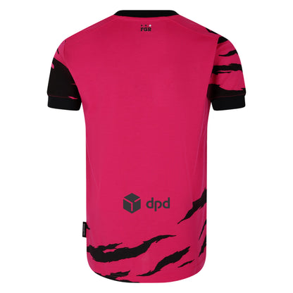 Pink-Black - Back - Umbro Childrens-Kids 23-24 Forest Green Rovers FC Away Jersey