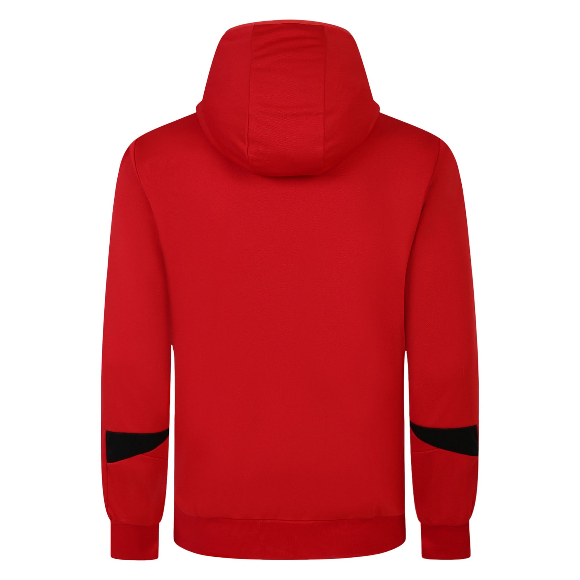 Vermillion-Black - Back - Umbro Mens Total Training Knitted Full Zip Hoodie