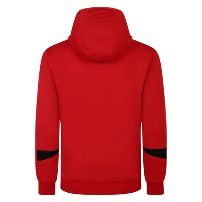 Vermillion-Black - Back - Umbro Mens Total Training Knitted Full Zip Hoodie