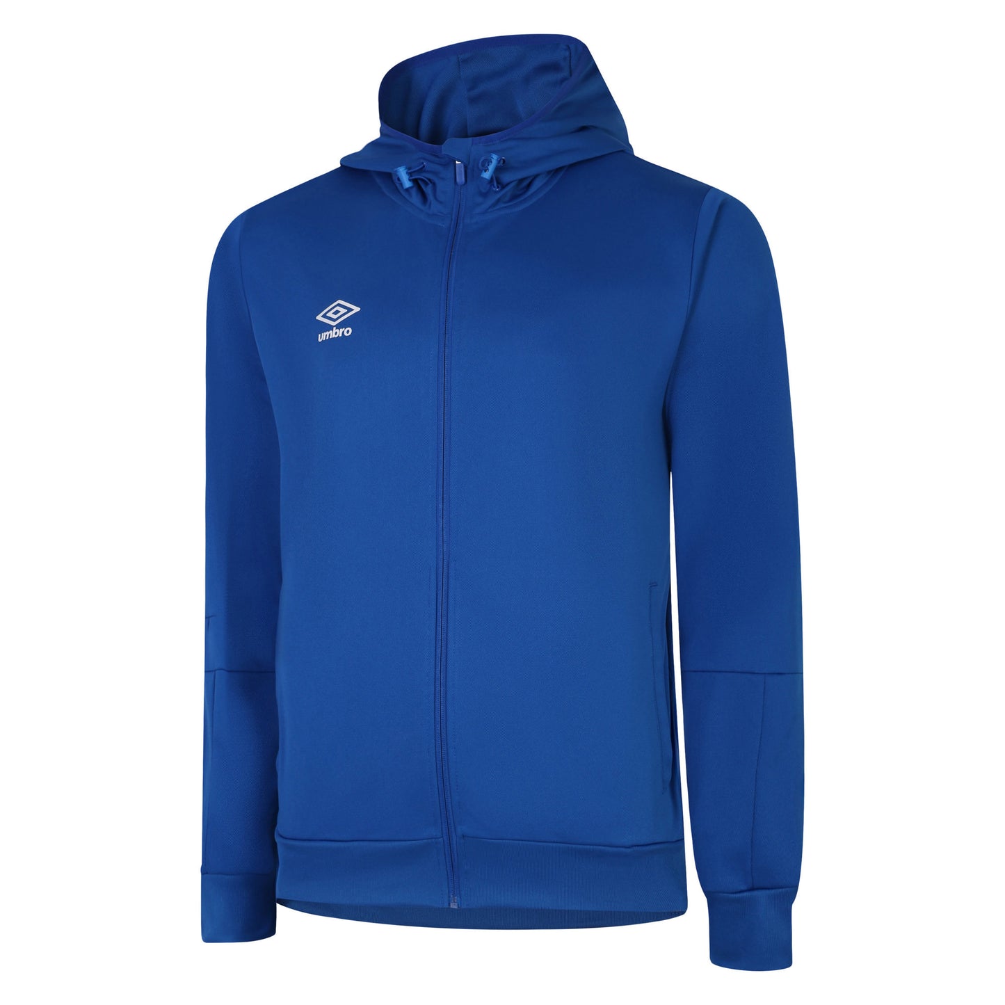 Royal Blue-White - Front - Umbro Mens Total Training Knitted Full Zip Hoodie