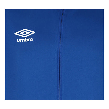 Royal Blue-White - Side - Umbro Mens Total Training Knitted Full Zip Hoodie