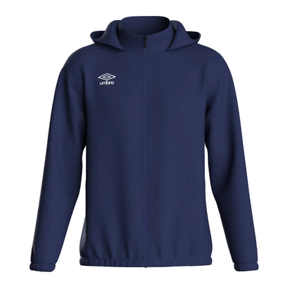 Navy-White - Front - Umbro Mens Total Training Waterproof Jacket