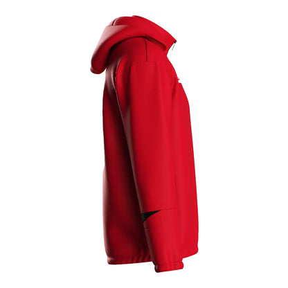Vermillion-Black - Pack Shot - Umbro Mens Total Training Waterproof Jacket