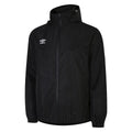 Black-White - Front - Umbro Mens Total Training Waterproof Jacket