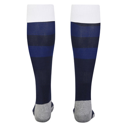 Navy Blue-White-Grey - Back - Umbro Childrens-Kids 23-24 England Rugby Home Socks