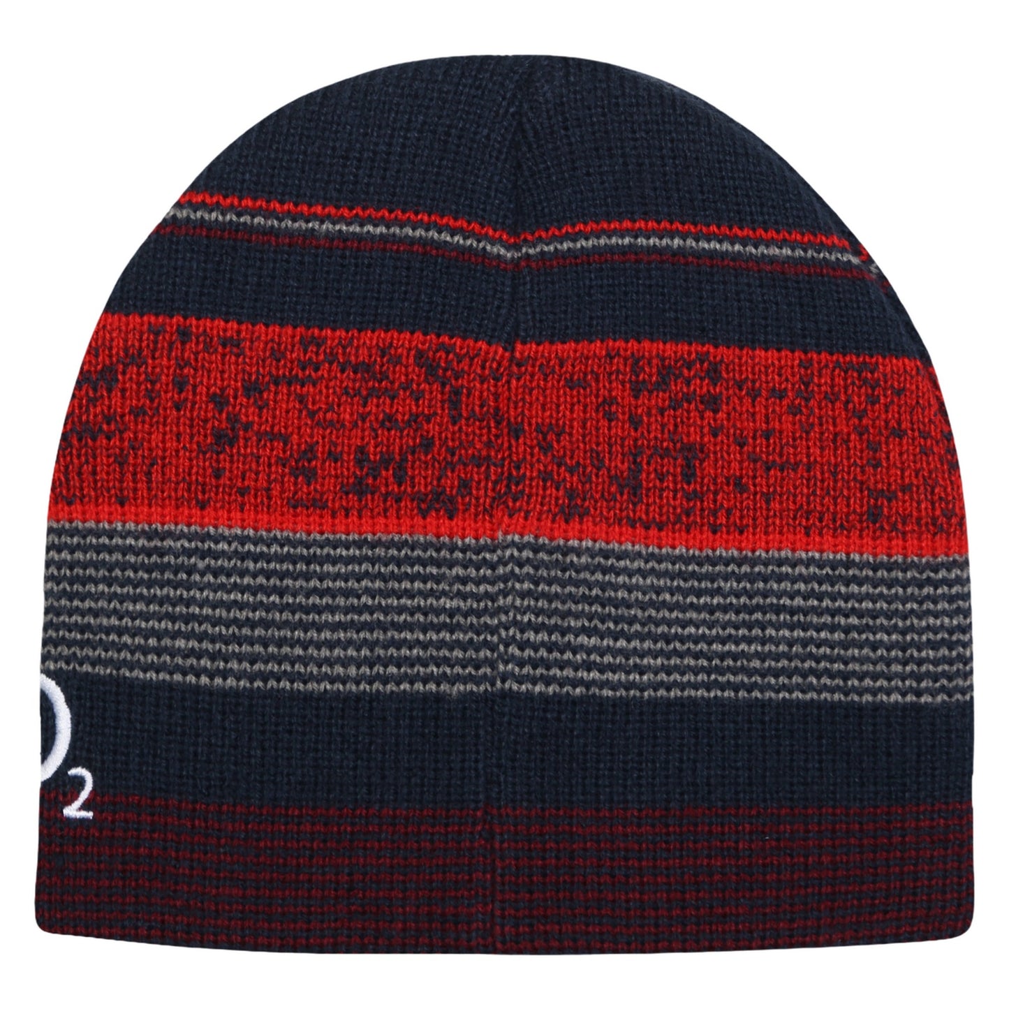 Tibetan Red-Navy Blazer-Graphite - Back - Umbro Unisex Adult 23-24 England Rugby Beanie