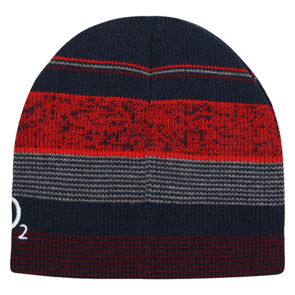 Tibetan Red-Navy Blazer-Graphite - Back - Umbro Unisex Adult 23-24 England Rugby Beanie