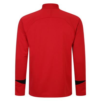 Vermillion-Black - Back - Umbro Mens Total Training Knitted Track Jacket