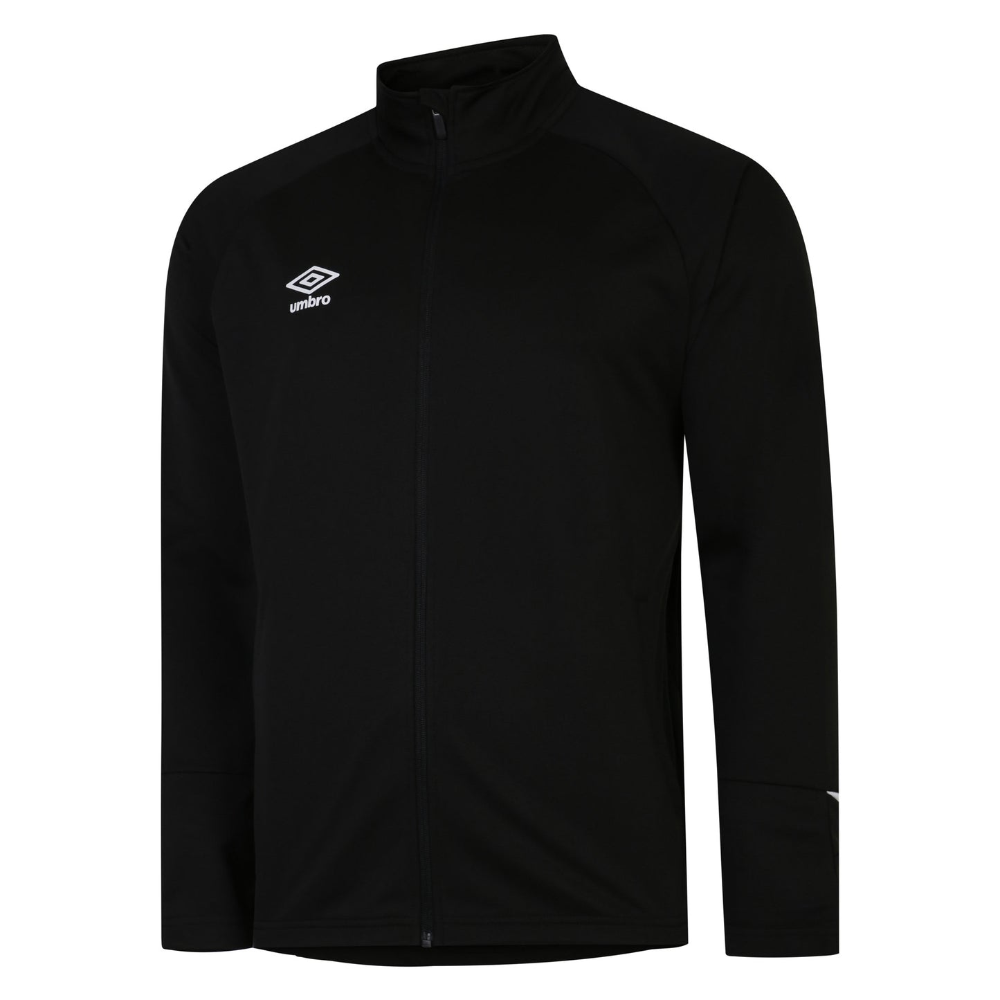 Black-White - Side - Umbro Mens Total Training Knitted Track Jacket