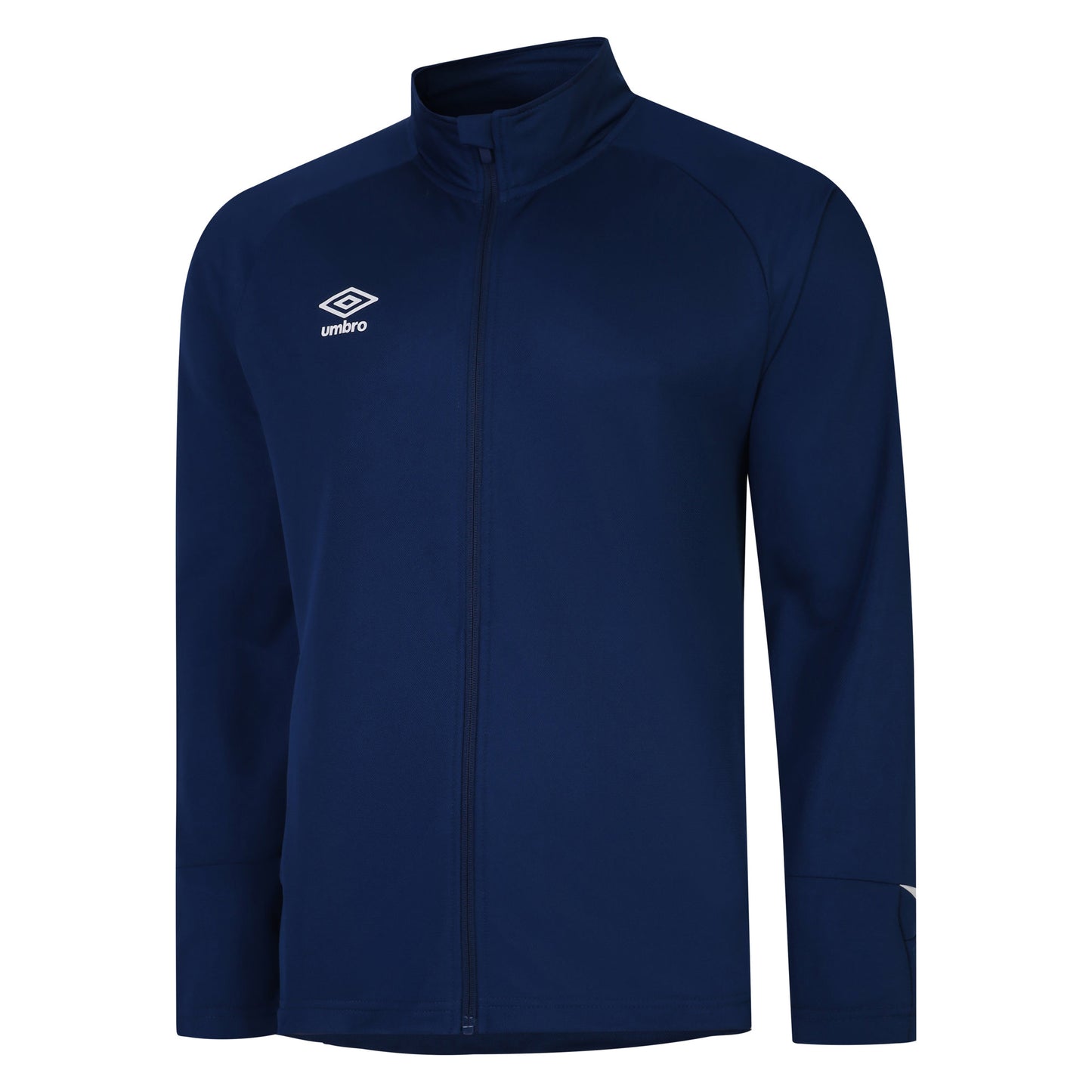 Navy-White - Side - Umbro Mens Total Training Knitted Track Jacket