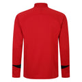 Vermillion-Black - Back - Umbro Mens Total Training Knitted Track Jacket