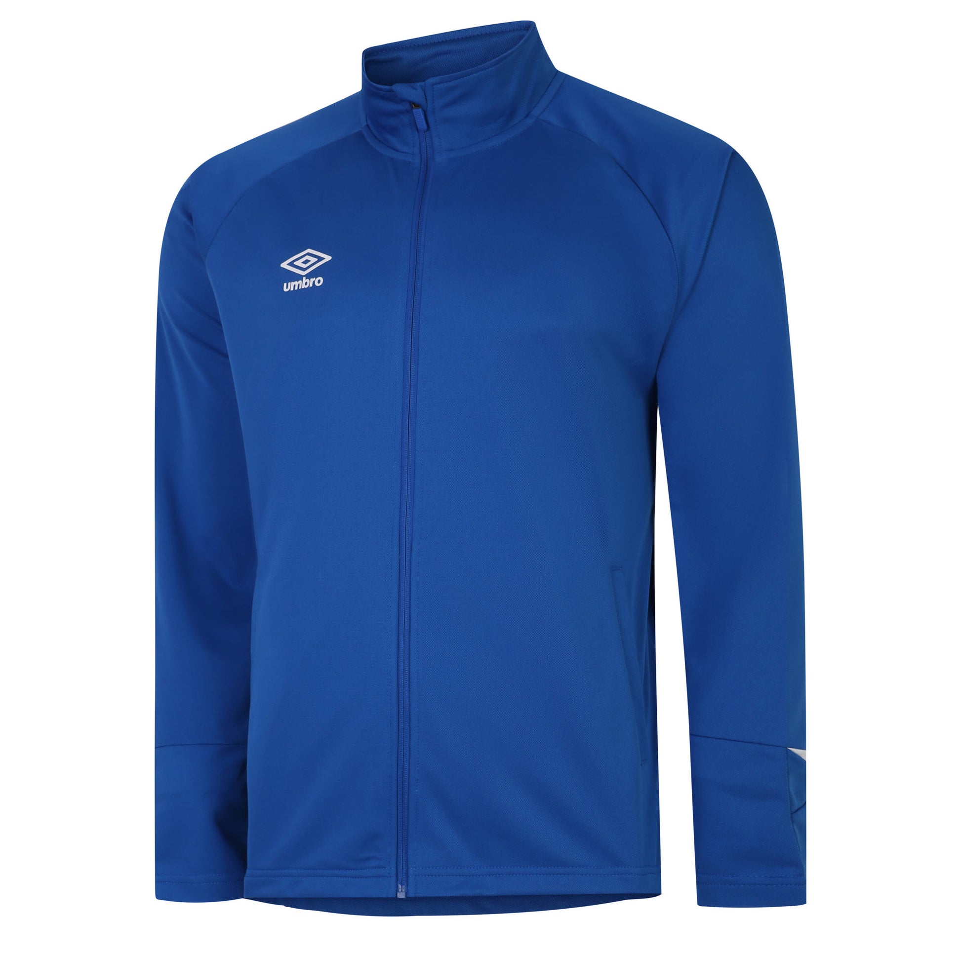 Royal Blue-White - Side - Umbro Mens Total Training Knitted Track Jacket