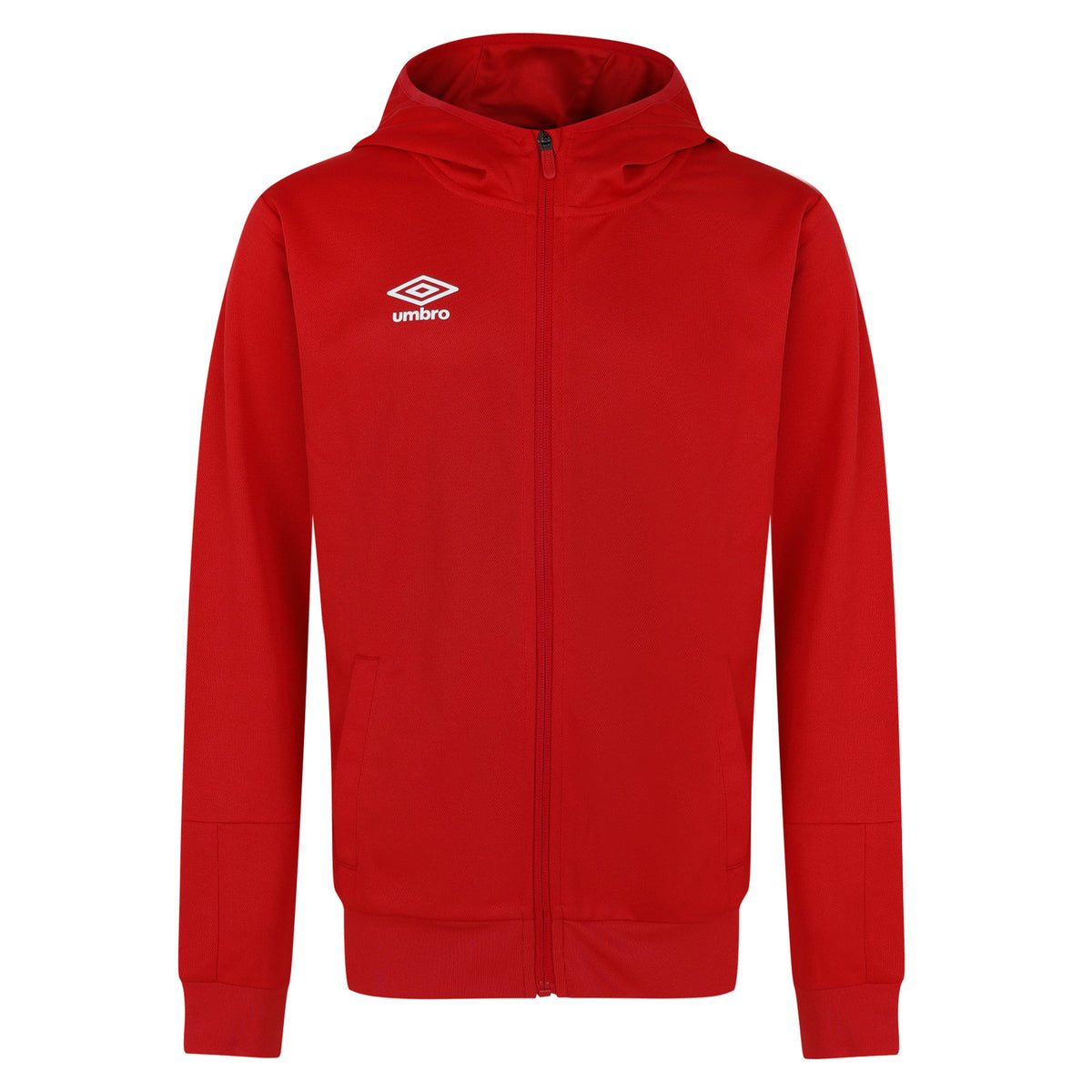 Vermillion-Black - Front - Umbro Childrens-Kids Total Training Knitted Hoodie
